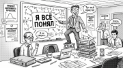 Самоуверенный лектор на шаткой стопке книг и сомневающийся специалист — эффект Даннинга-Крюгера