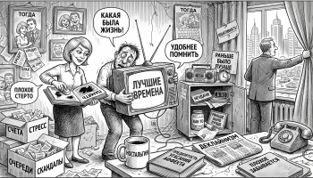 Мужчина идеализирует прошлое среди старых вещей, пока женщина стирает плохие воспоминания — ностальгия как иллюзия