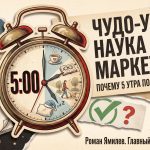 Коллаж с расколотым будильником и отметкой 5 утра, тема утренние ритуалы и разные хронотипы