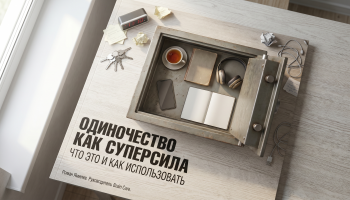 Открытый сейф с чашкой, книгой и выключенным телефоном как метафора одиночества как суперсилы